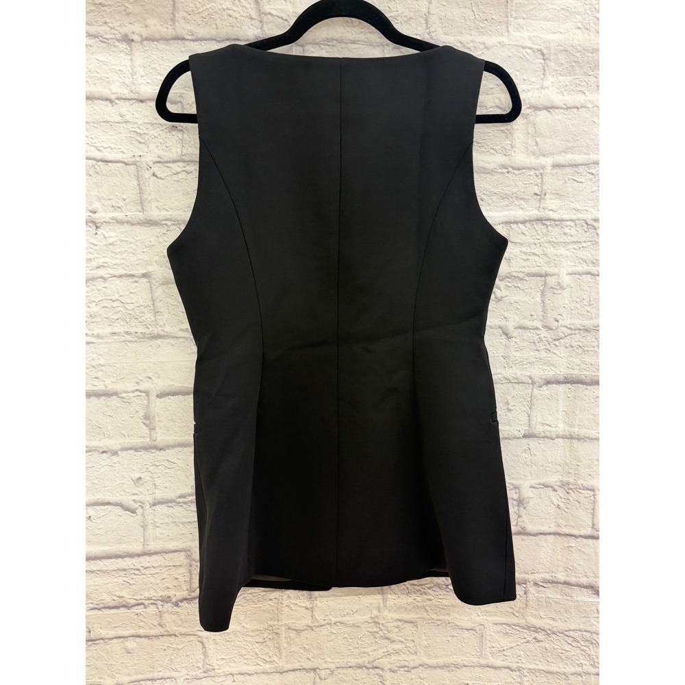 Eaves Vest Top Black Sleeveless Button Down Tailored Minimalist Chic NWT Size M - Picture 14 of 14
